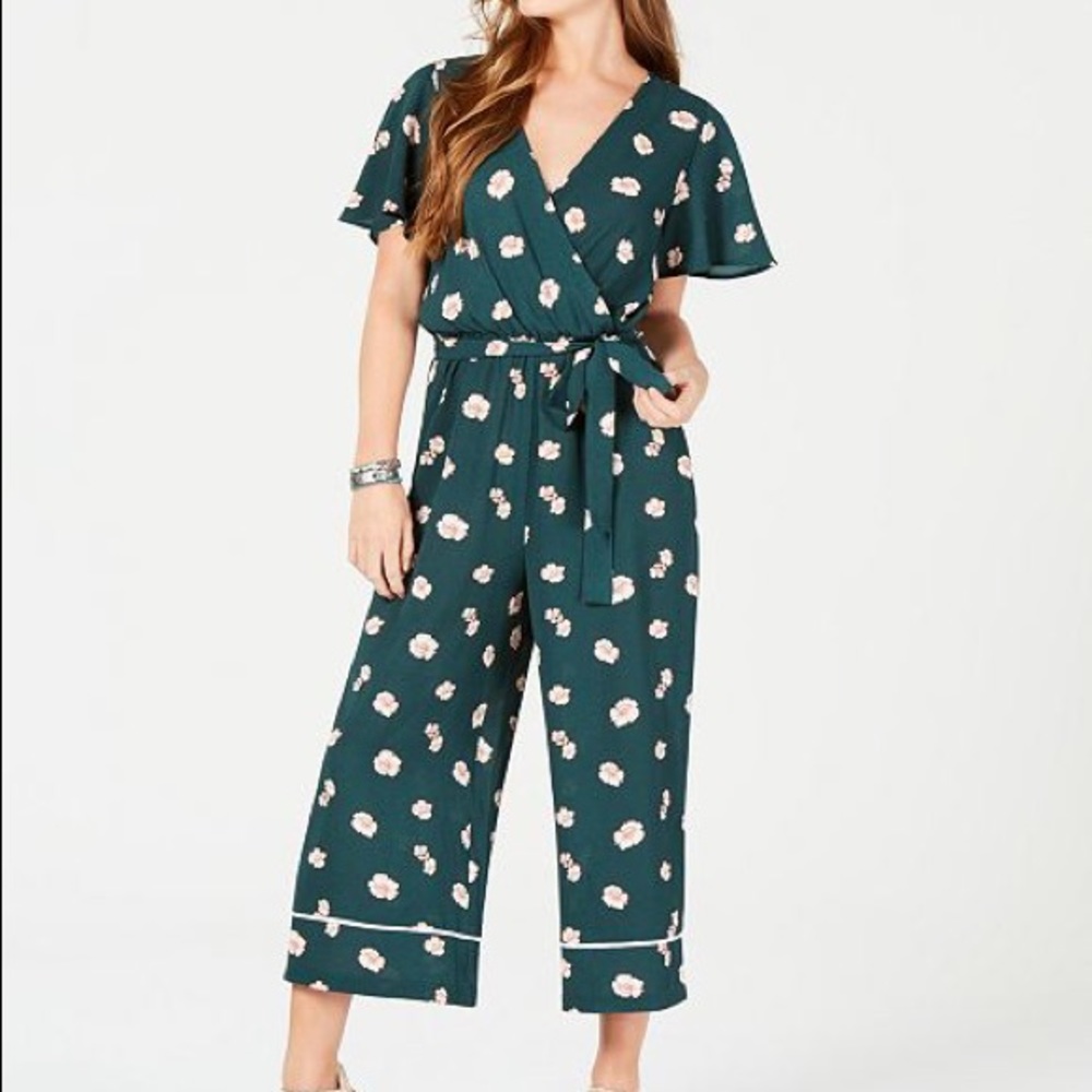 Faux wrap jumpsuit